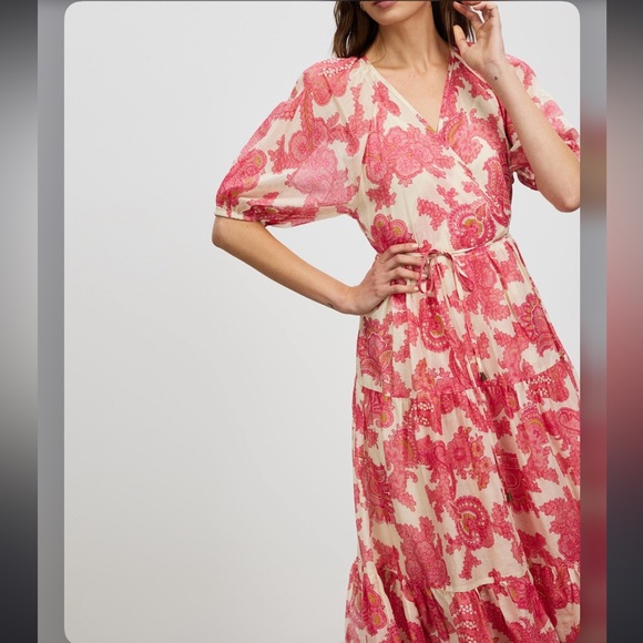 ALEMAIS Juno Wrap Dress in Baroque Floral AU6/US2XS